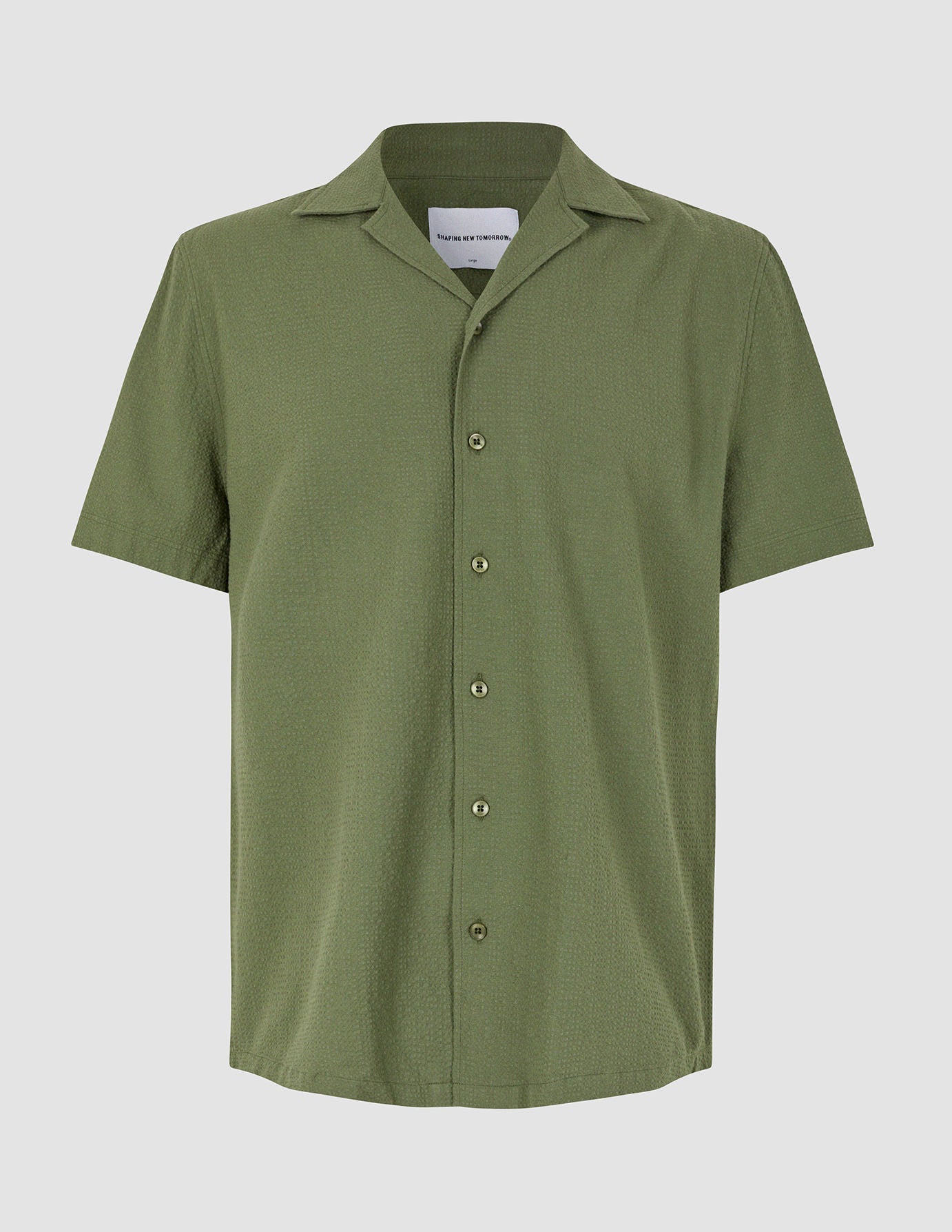 Seersucker Short Sleeve Shirt Clover Green